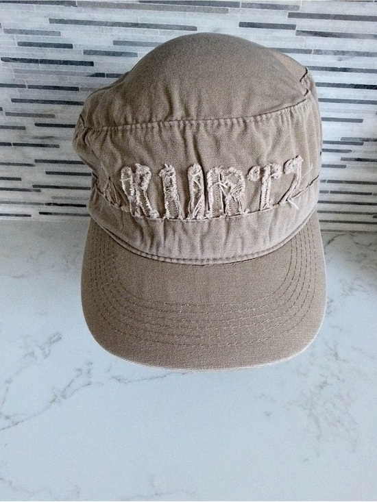 Other - New Vintagd Kurtz Neutral Beige Embroidered Military-Style Cap size 7